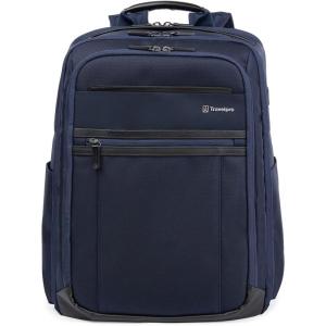 Travelpro Crew Executive Choice 3 Large Backpack Fits Up to 15.6 Laptops and Tablets, USB a and C Ports, Men and Women, Titanium Grey(Patriot Blue)