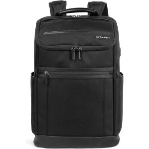Travelpro Crew Executive Choice 3 Medium Top Load Backpack fits up to 15.6 Laptops and Tablets, USB A and C Ports, Men and Women, Patriot Blue(Jet Black)