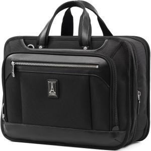 Travelpro Platinum Elite Expandable Business Laptop Briefcase, Fits up to 15.6 Laptop, Work School Travel, Men and Women(Shadow Black)