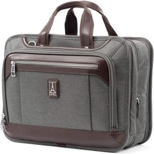 Travelpro Platinum Elite Expandable Business Laptop Briefcase, Fits up to 15.6 Laptop, Work School Travel, Men and Women(Vintage Grey)
