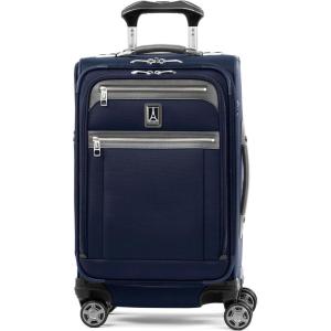 Travelpro Platinum Elite Softside Expandable Carry on Luggage, 8 Wheel Spinner Suitcase, USB Port, Suiter, Men and Women, True Navy Blue, Carry On 21-Inch(Dark Blue)