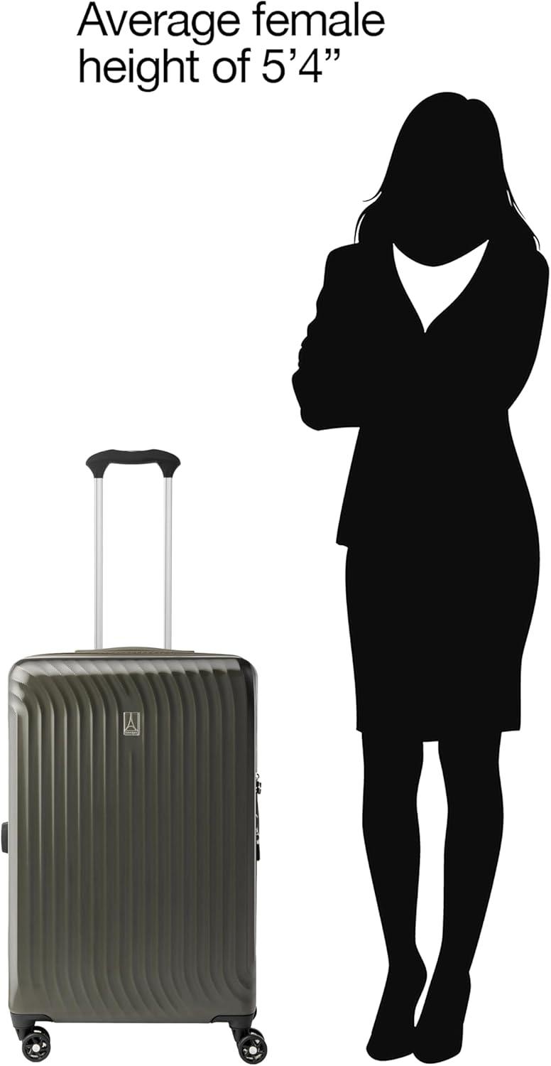 imageTravelpro Maxlite Air Hardside Expandable Carry on Luggage 8 Spinner Wheels Lightweight Hard Shell Polycarbonate Suitcase Orchid Pink Purple Carry On 21InchSlate Green