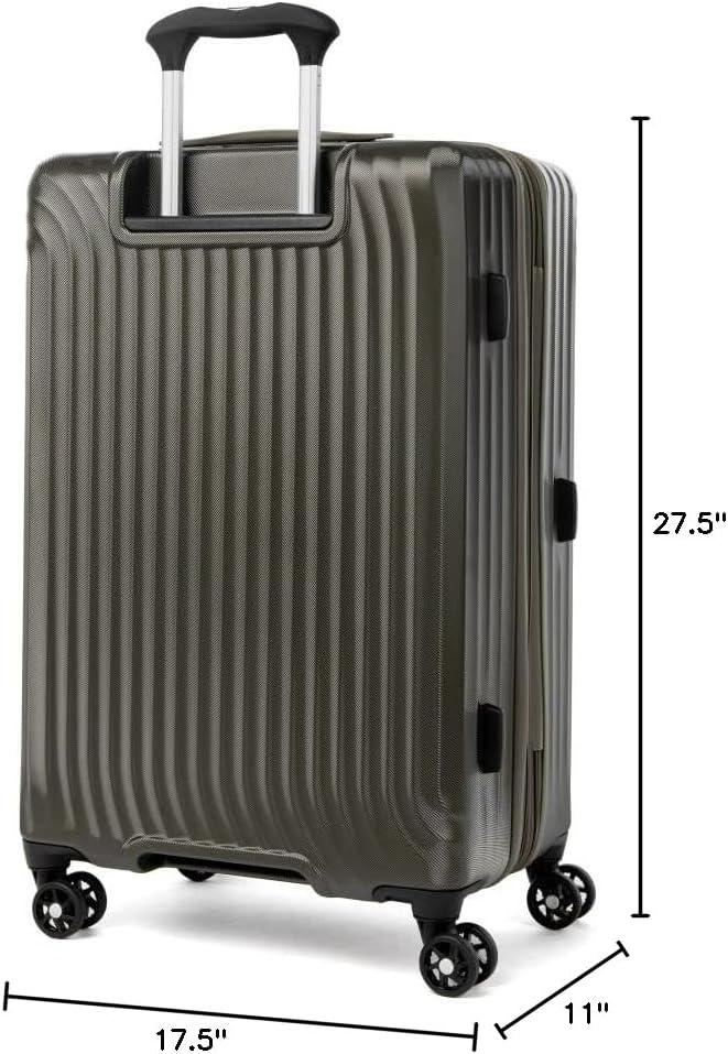 imageTravelpro Maxlite Air Hardside Expandable Carry on Luggage 8 Spinner Wheels Lightweight Hard Shell Polycarbonate Suitcase Orchid Pink Purple Carry On 21InchSlate Green