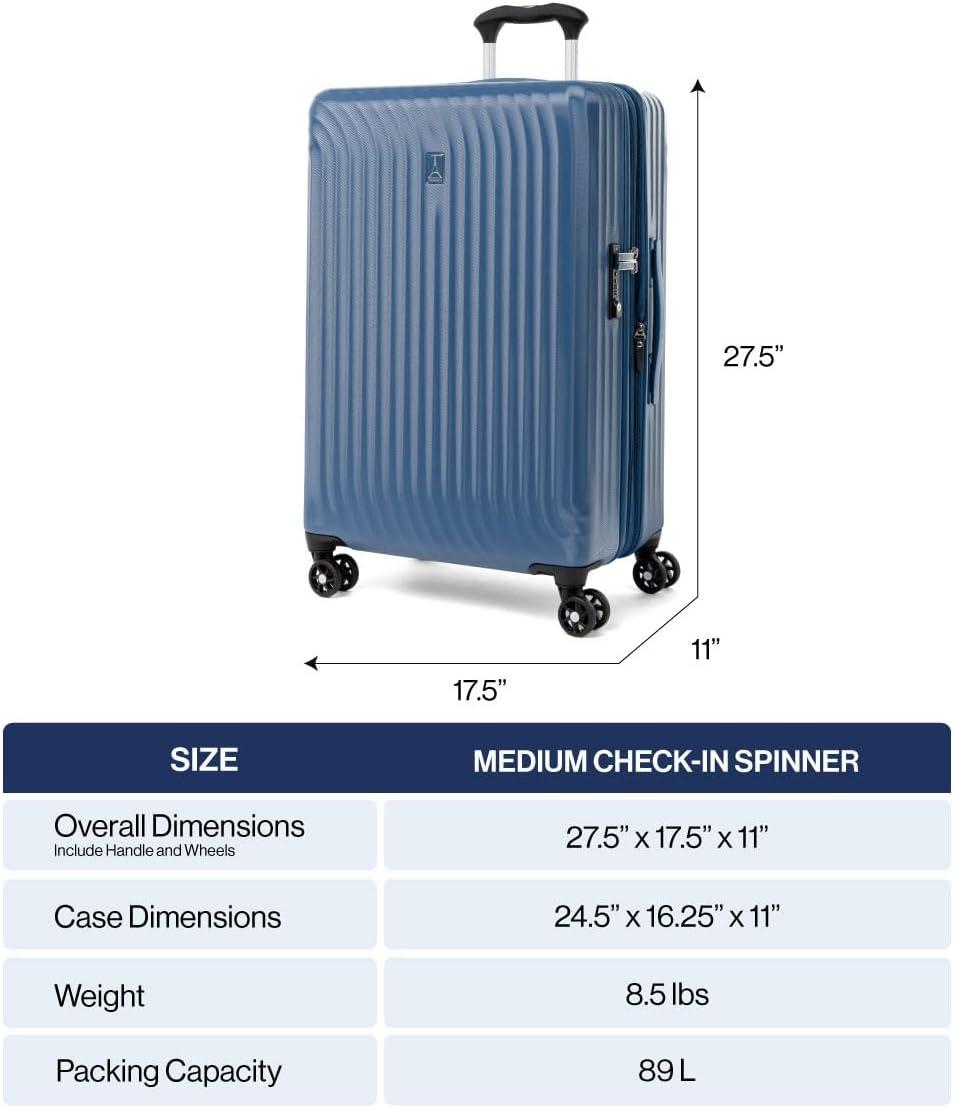 imageTravelpro Maxlite Air Hardside Expandable Carry on Luggage 8 Spinner Wheels Lightweight Hard Shell Polycarbonate Suitcase Orchid Pink Purple Carry On 21InchBlack