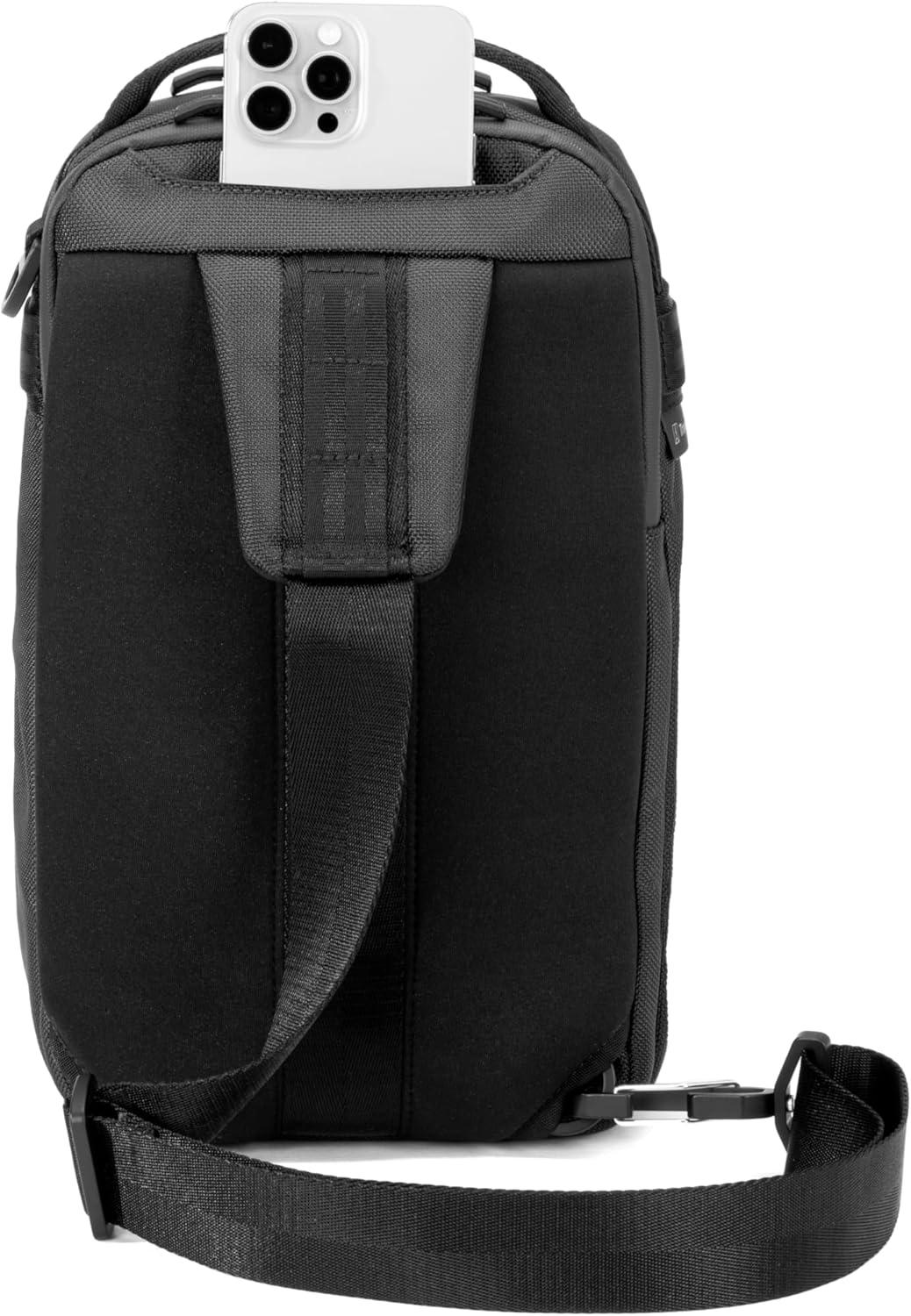 imageTravelpro unisexadult Travelpro Altitude Crossbody 6l Water Resistant Work Business Men and WomenJet Black