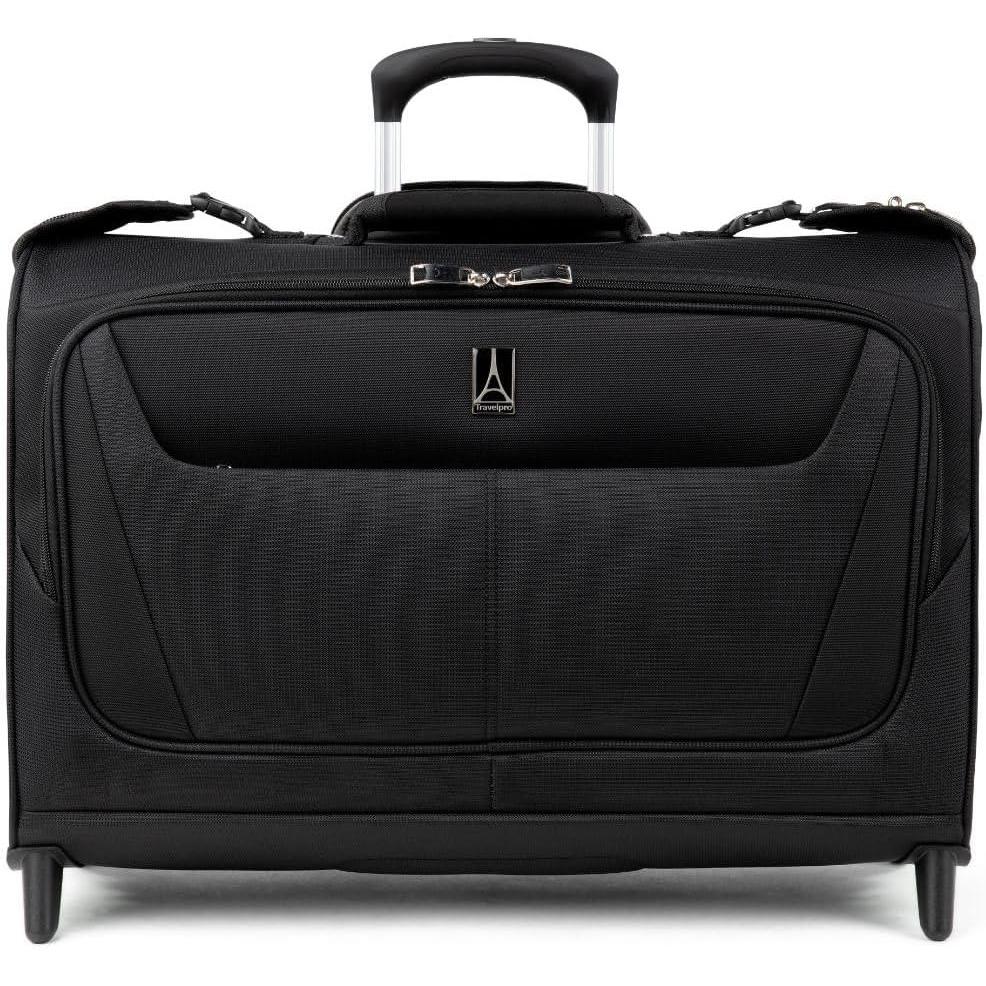 imageTravelpro Maxlite 5 Softside Lightweight CarryOn Upright 2 Wheel Rolling Garment Bag 22Inch  Black
