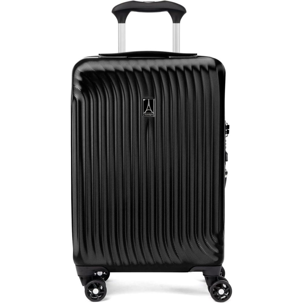 imageTravelpro Maxlite Air Hardside Expandable Carry on Luggage 8 Spinner Wheels Lightweight Hard Shell Polycarbonate Suitcase Orchid Pink Purple Carry On 21InchBlack