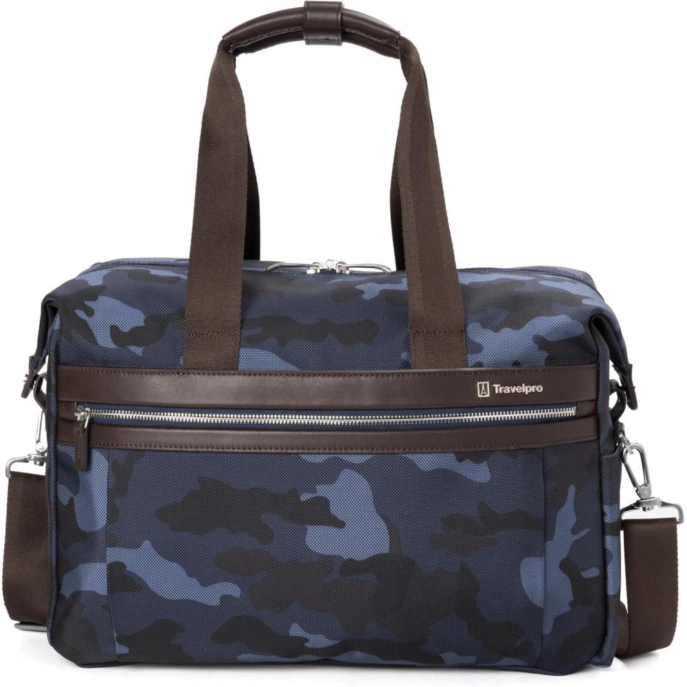 imageTravelpro Platinum Elite Carry on Soft Travel Underseat Tote Bag Weekender Overnight Men and Women165 InchNavy Camouflage