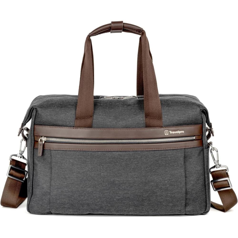 imageTravelpro Platinum Elite Carry on Soft Travel Underseat Tote Bag Weekender Overnight Men and Women165 InchVintage Grey