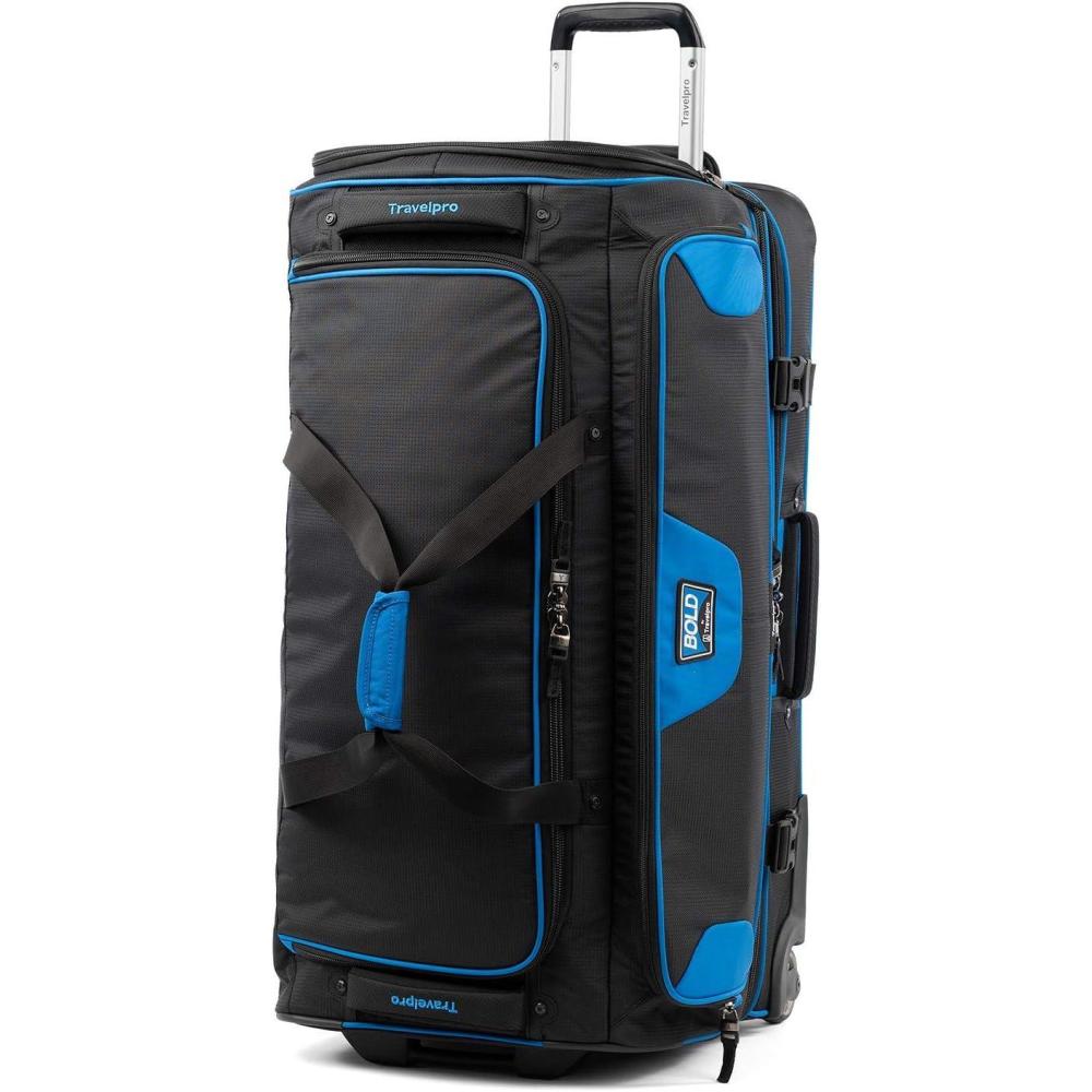 imageTravelpro Tpro Bold 20 30 Inch Drop Bottom Rolling DuffelBlueBlack