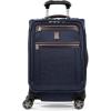 imageTravelpro Platinum Elite Softside Expandable Carry on Luggage 8 Wheel Spinner Suitcase USB Port Laptop and Tablet Sleeves Men and Women True Navy Blue Carry On 20Inch