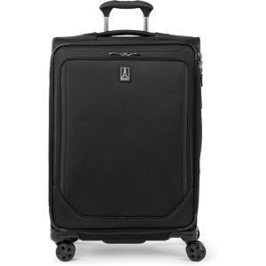 Travelpro Crew Classic Lightweight Softside Expandable Carry on Luggage, 8 Wheel Spinner Suitcase, Men and Women, Carry On 21-Inch, Titanium Grey(Black)