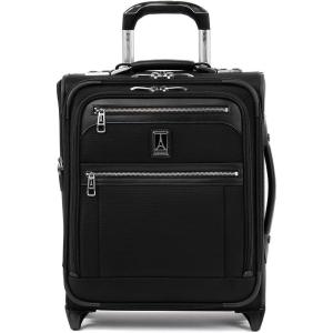 Travelpro Platinum Elite Softside Expandable Carry on Luggage, 2 Wheel Upright Regional Suitcase, USB Port, Men and Women, Shadow Black, Carry On 16-Inch(Shadow Black)