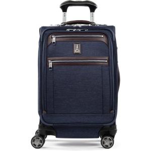 Travelpro Platinum Elite Softside Expandable Carry on Luggage, 8 Wheel Spinner Suitcase, USB Port, Laptop and Tablet Sleeves, Men and Women, True Navy Blue, Carry On 20-Inch
