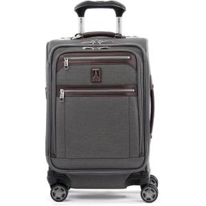 Travelpro Platinum Elite Softside Expandable Carry on Luggage, 8 Wheel Spinner Suitcase, USB Port, Laptop and Tablet Sleeves, Men and Women, Vintage Grey, Carry On 20-Inch