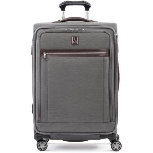 Travelpro Platinum Elite Softside Expandable Checked Luggage, 8 Wheel Spinner Suitcase, TSA Lock, Men and Women, Shadow Black, Checked Medium 25-Inch(Vintage Grey)