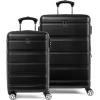 imageTravelpro Runway 2 Piece Luggage Set Carryon amp Convertible Medium to Large 28Inch Checkin Hardside Expandable Luggage 8 Spinner Wheels TSA Lock Hardshell Suitcase BlackBlack