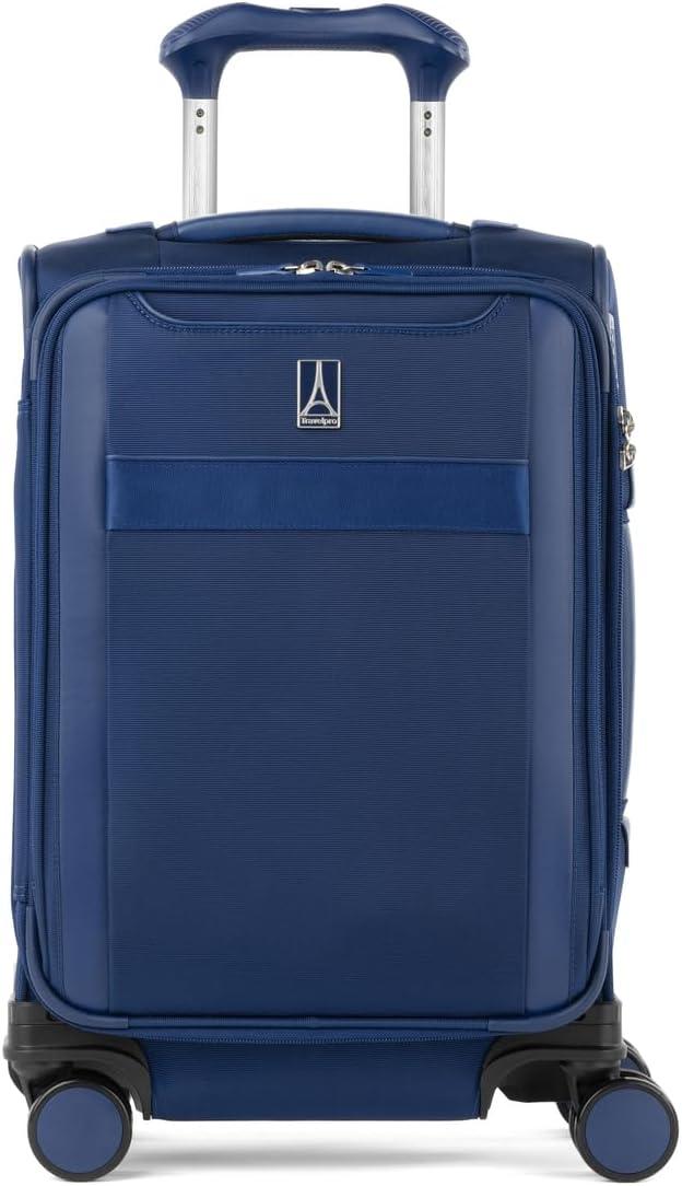 imageTravelpro VersaPack Lightweight Softside Expandable Checked Luggage 8 Spinner Suitcase TSA Lock Men and Women Checked Large 29Inch Elemental BlueEstate Blue