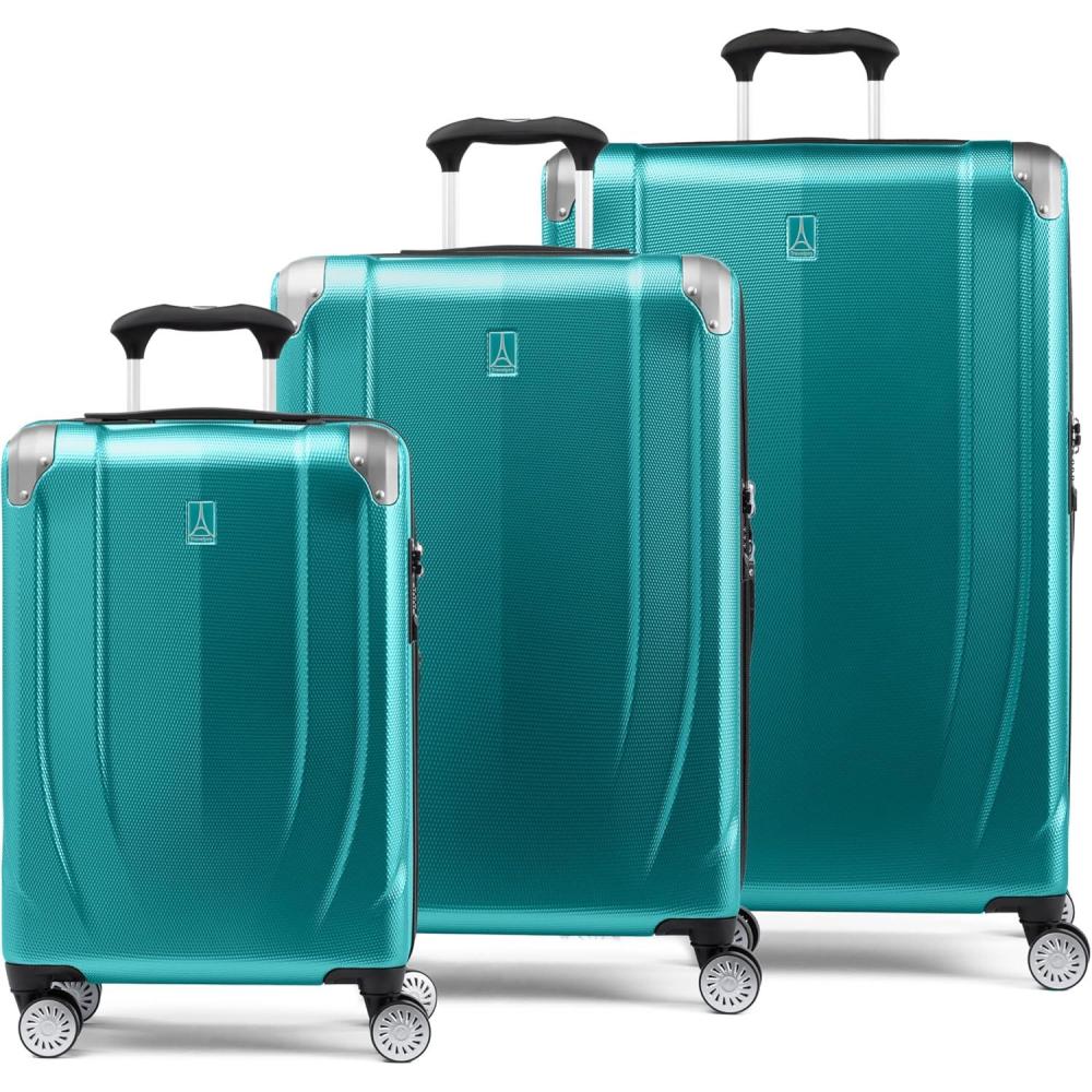 imageTravelpro Pathways 3 Hardside Expandable Luggage 8 Spinner Wheels Lightweight Hard Shell Suitcase 3 Piece Set 212528 Royal BlueKayak Teal