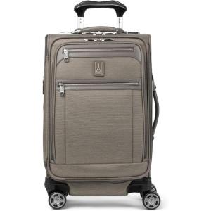 Travelpro Platinum Elite Softside Expandable Checked Luggage, 8 Wheel Spinner Suitcase, TSA Lock, Men and Women, Navy Camouflage, Checked Medium 25-Inch(Metallic Sand)