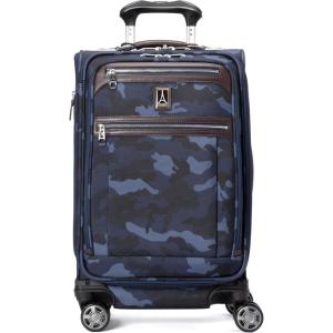 Travelpro Platinum Elite Softside Expandable Checked Luggage, 8 Wheel Spinner Suitcase, TSA Lock, Men and Women, Navy Camouflage, Checked Medium 25-Inch(Navy Camouflage)