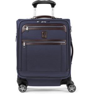 Travelpro Platinum Elite Softside Expandable Checked Luggage, 8 Wheel Spinner Suitcase, TSA Lock, Men and Women, Navy Camouflage, Checked Medium 25-Inch(True Navy Blue)