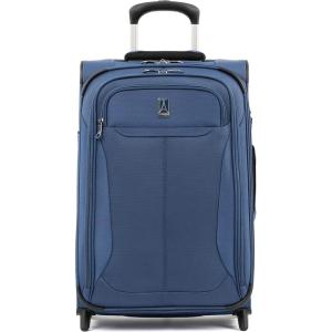 Travelpro Tourlite Softside 22″ Expandable Carry-On Rollaboard (2-Wheel) Lightweight Luggage, Black Suitcase(Blue)