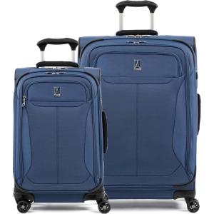 Travelpro Tourlite Softside 3-Piece Set, Expandable Luggage, 4 Spinner Wheels, Lightweight Suitcase, 21″ Carry-On, 29 Check Large, Black(Blue)