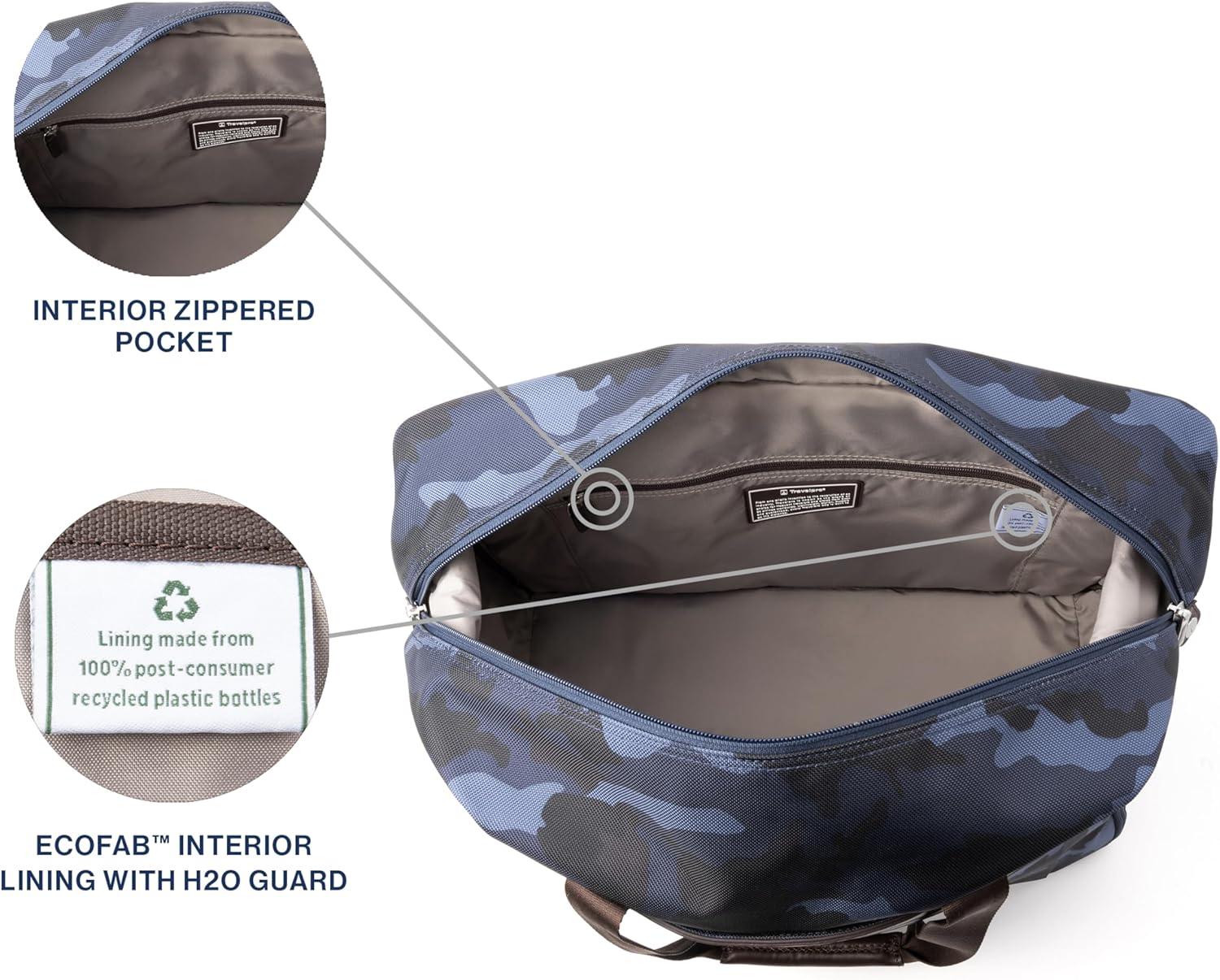 imageTravelpro Platinum Elite Carry on Soft Travel Duffel Bag Weekender Gym Bag Men and WomenNavy Camouflage