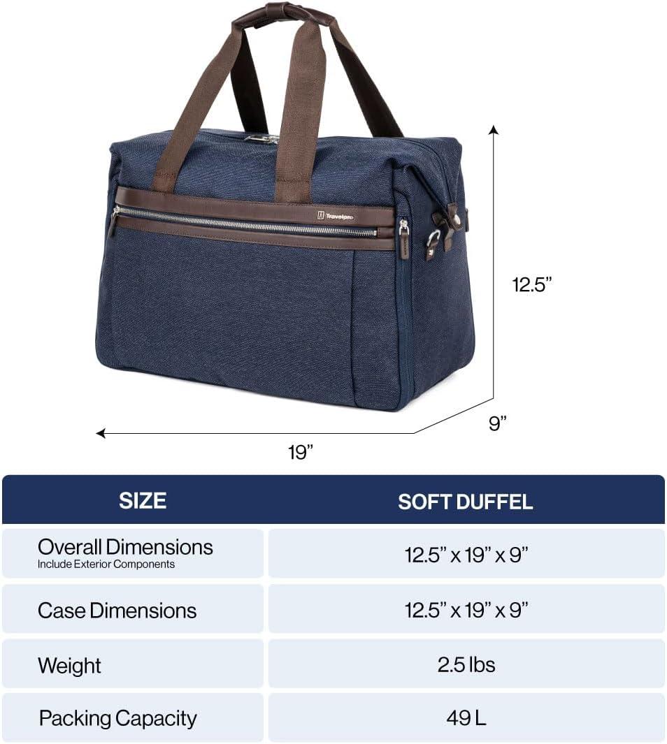 imageTravelpro Platinum Elite Carry on Soft Travel Duffel Bag Weekender Gym Bag Men and WomenNavy Camouflage