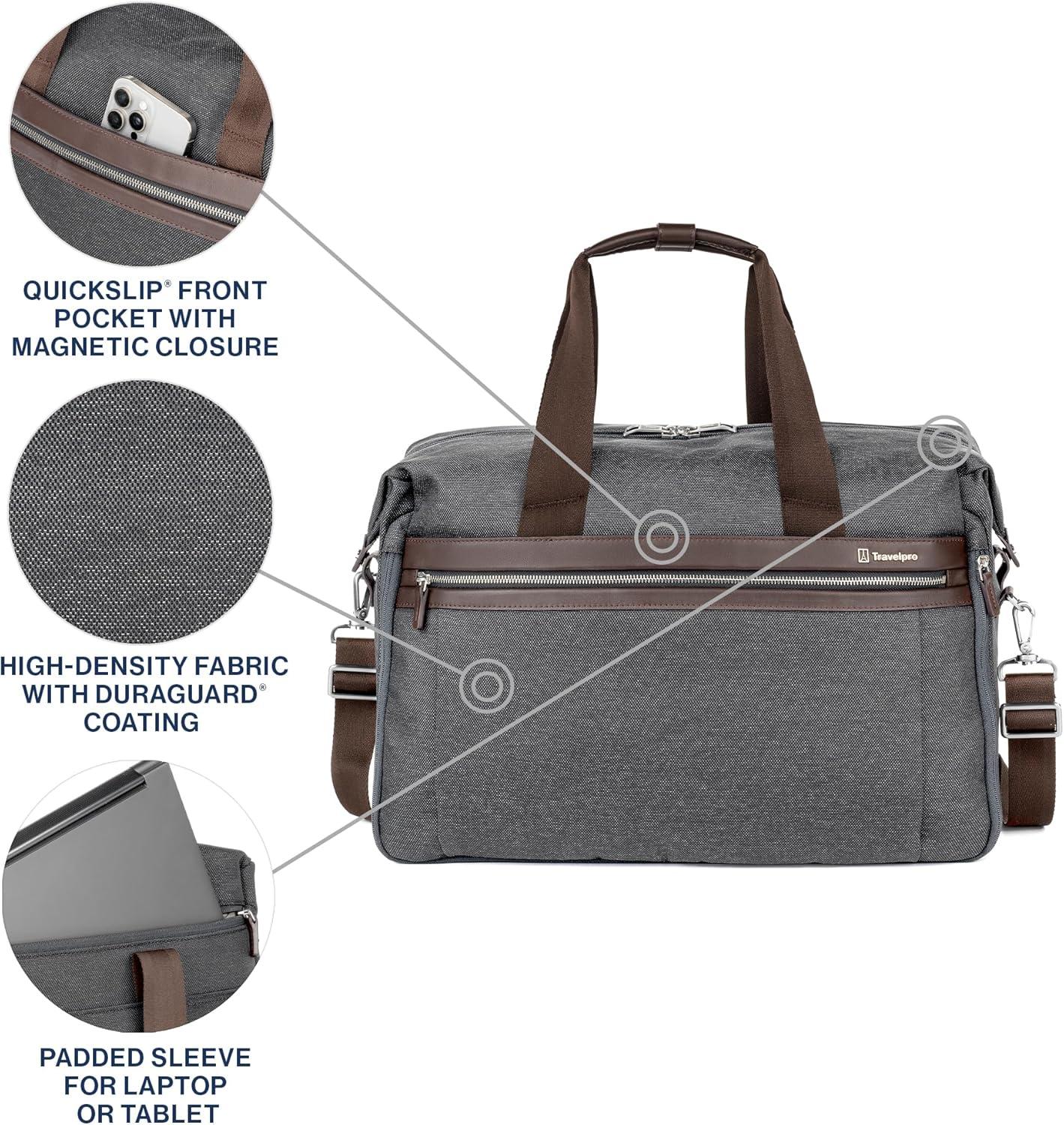 imageTravelpro Platinum Elite Carry on Soft Travel Duffel Bag Weekender Gym Bag Men and WomenVintage Grey