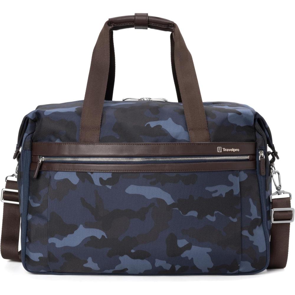 imageTravelpro Platinum Elite Carry on Soft Travel Duffel Bag Weekender Gym Bag Men and WomenNavy Camouflage