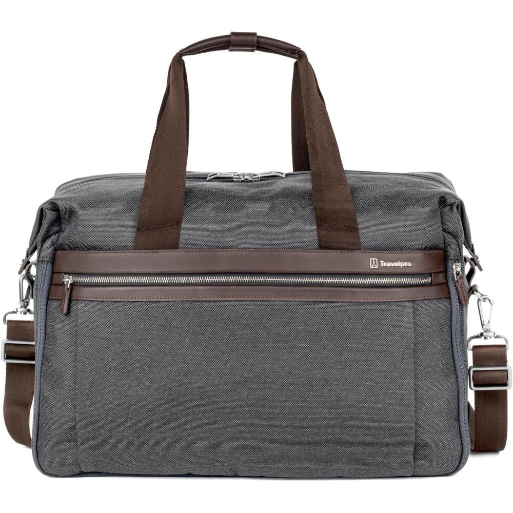 imageTravelpro Platinum Elite Carry on Soft Travel Duffel Bag Weekender Gym Bag Men and WomenVintage Grey