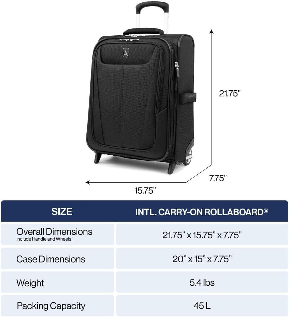 imageTravelpro Maxlite 5 Softside Expandable Upright 2 Wheel Carryon Luggage Lightweight 20Inch BlackOrchid Pink Purple