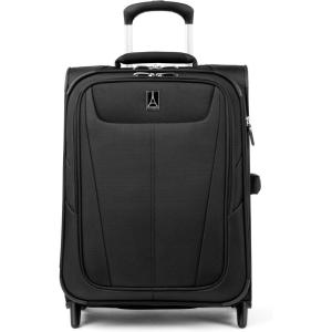 Travelpro Maxlite 5 Softside Expandable Upright 2 Wheel Carry-on Luggage, Lightweight, 20-Inch — Black(Black)
