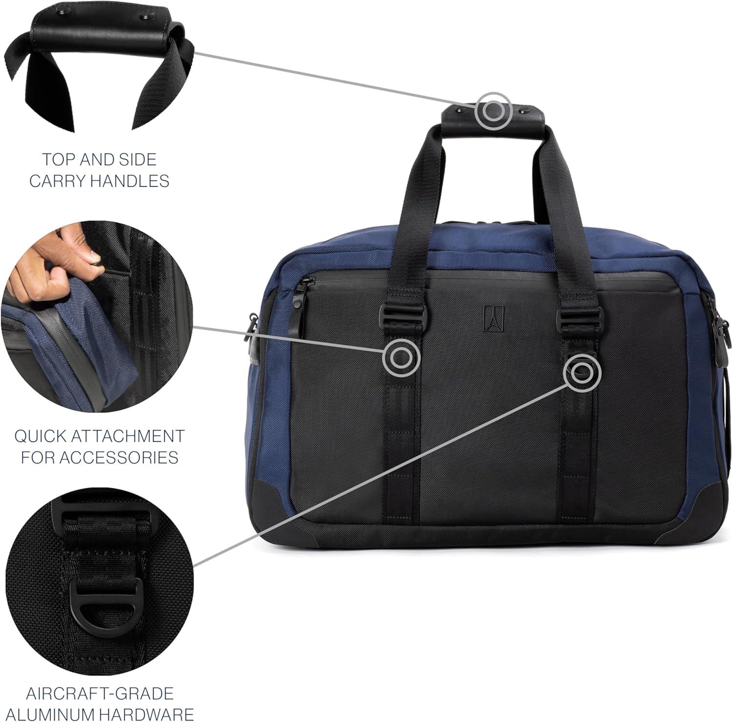 imageTravelpro Altitude Double Expansion Travel Duffel Bag 4048L Weekender Overnight Water Resistant Men and WomenAviator Navy