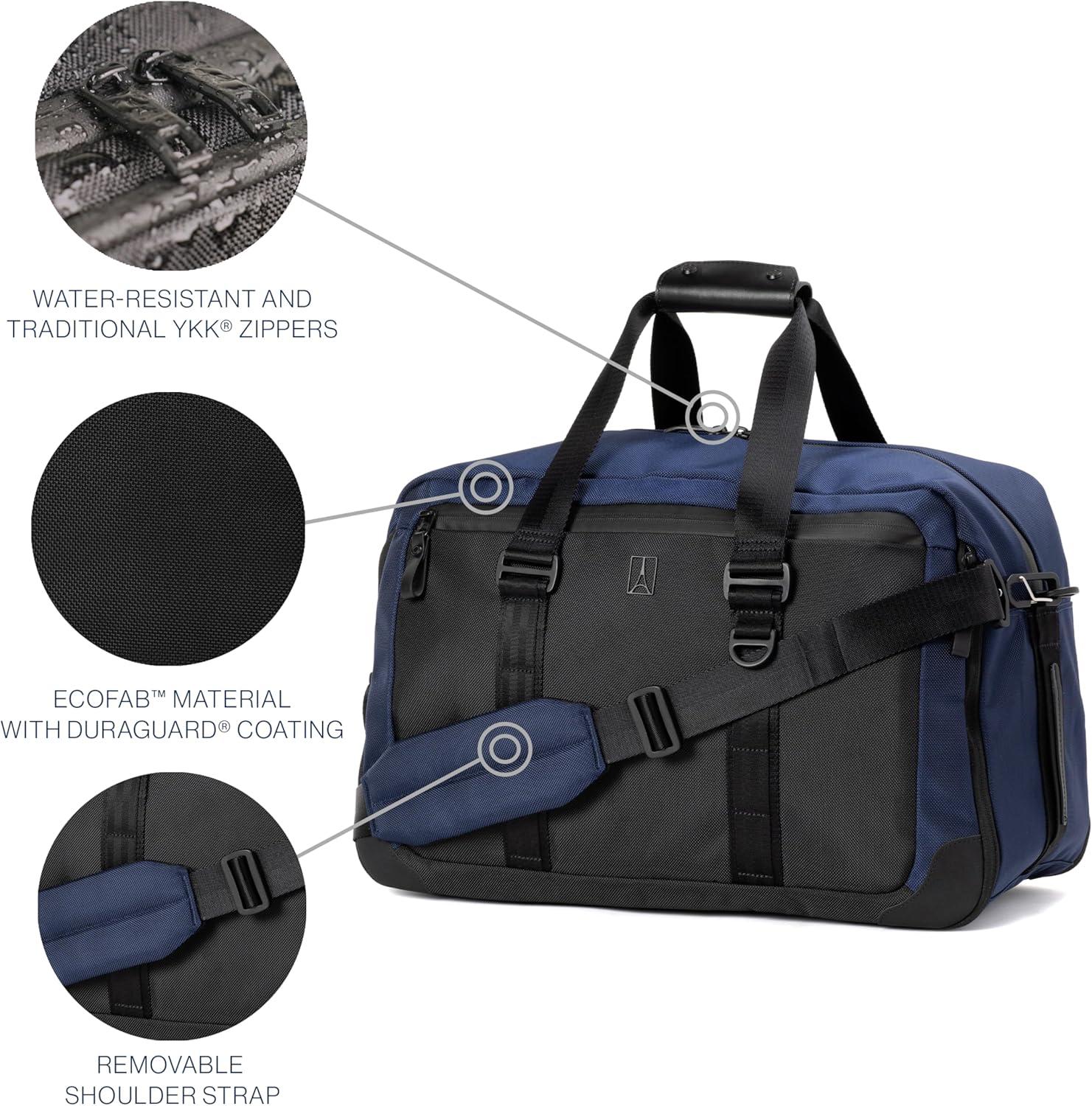 imageTravelpro Altitude Double Expansion Travel Duffel Bag 4048L Weekender Overnight Water Resistant Men and WomenAviator Navy