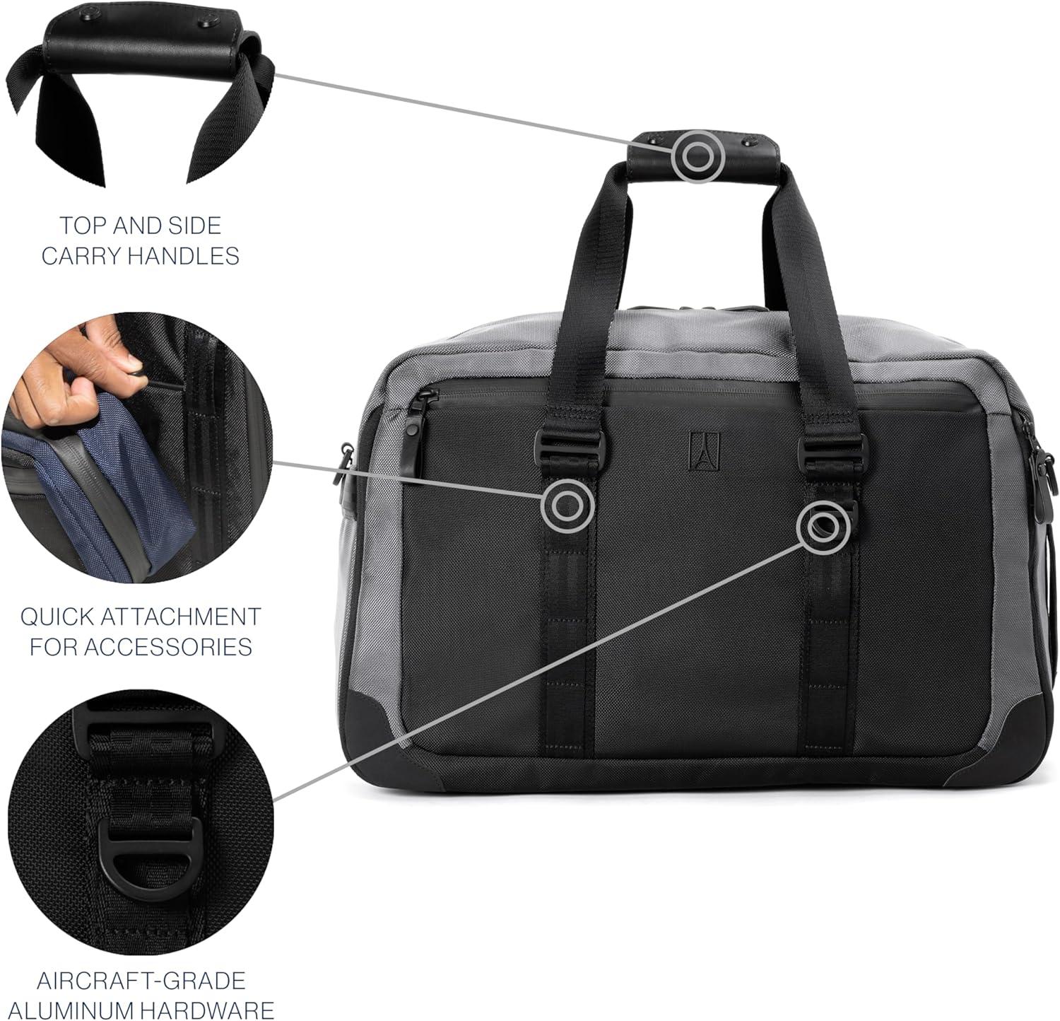 imageTravelpro Altitude Double Expansion Travel Duffel Bag 4048L Weekender Overnight Water Resistant Men and WomenFalcon Grey