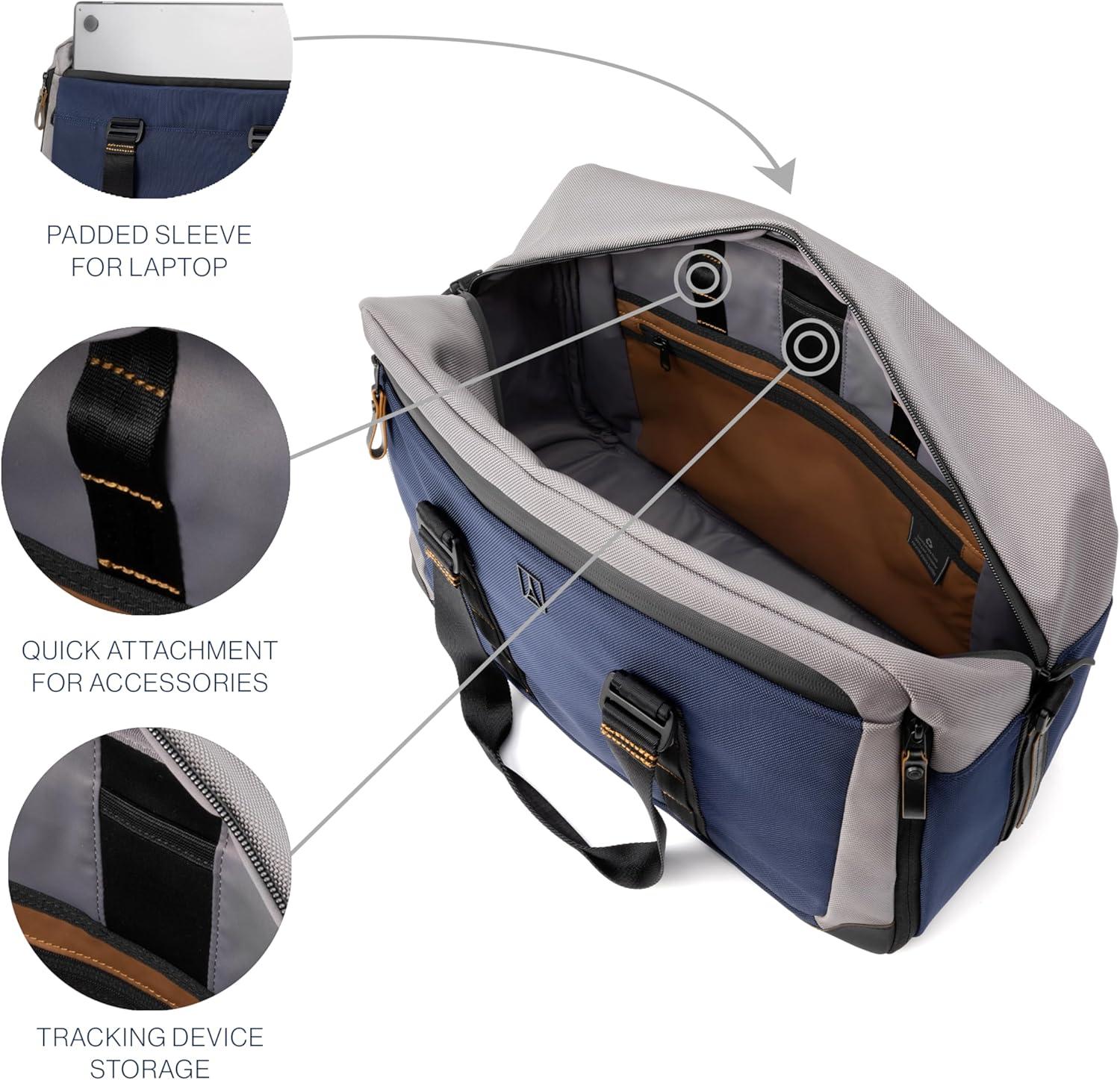 imageTravelpro Altitude Double Expansion Travel Duffel Bag 4048L Weekender Overnight Water Resistant Men and WomenStellar NavyGrey