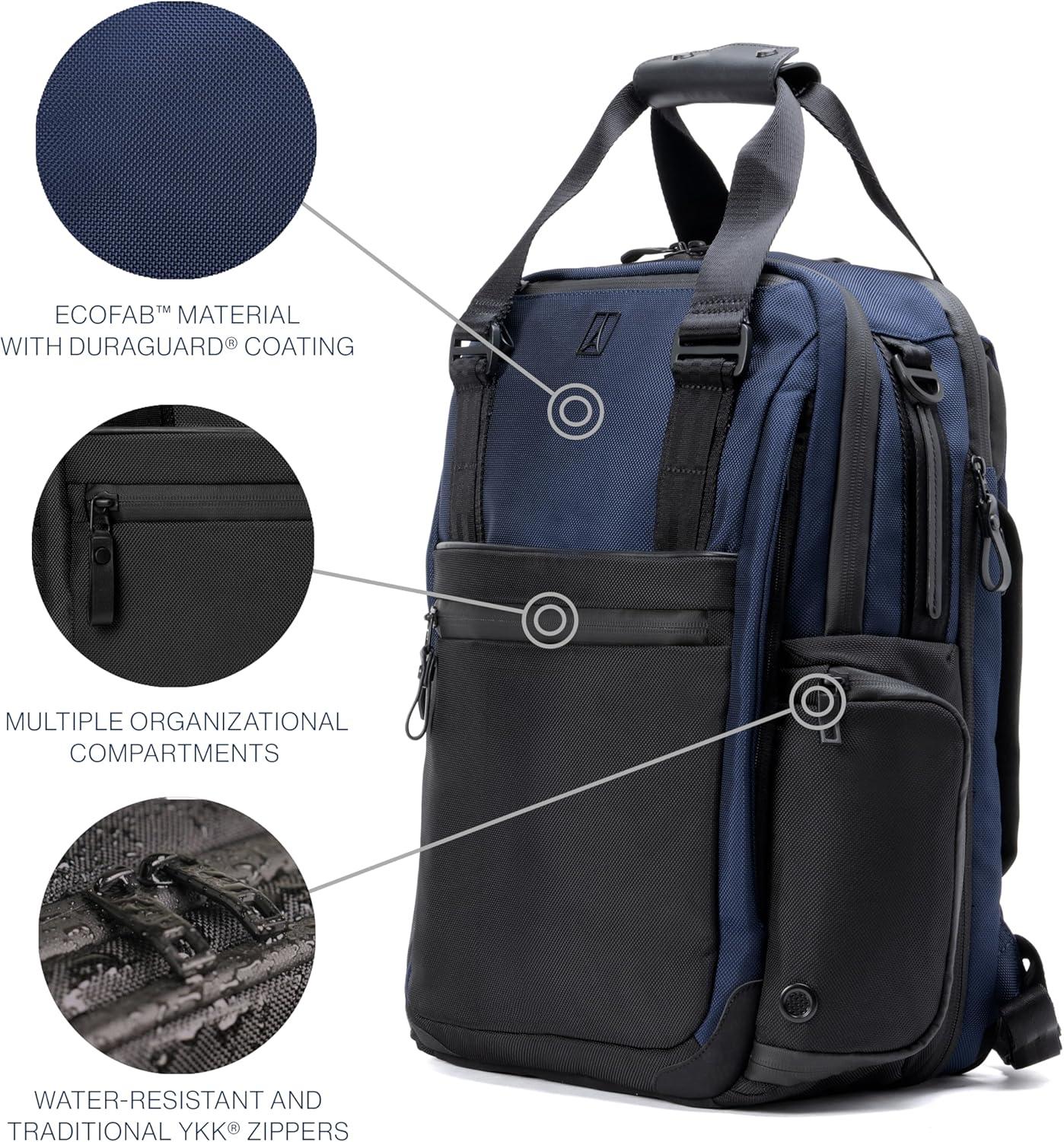 imageTravelpro Altitude Medium Expandable Travel Laptop Backpack 2530L 16 Inch Laptop Water Resistant Work Business Men and Women Falcon GreyAviator Navy