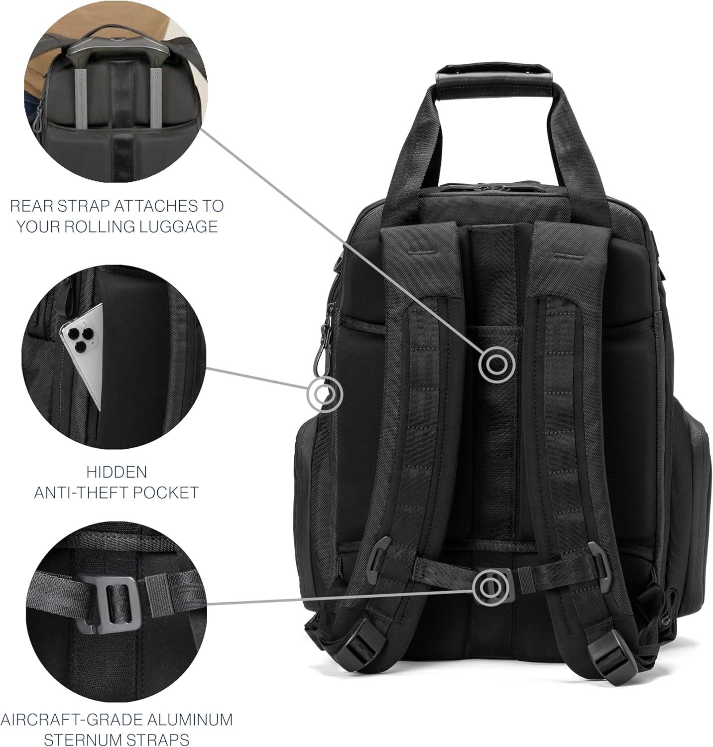 imageTravelpro Altitude Medium Expandable Travel Laptop Backpack 2530L 16 Inch Laptop Water Resistant Work Business Men and Women Falcon GreyJet Black
