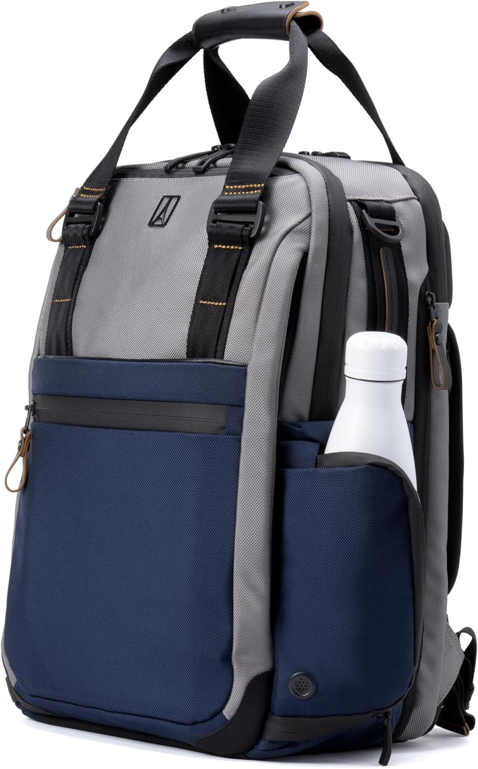 imageTravelpro Altitude Medium Expandable Travel Laptop Backpack 2530L 16 Inch Laptop Water Resistant Work Business Men and Women Falcon GreyStellar NavyGrey