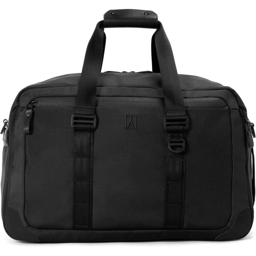 imageTravelpro Altitude Double Expansion Travel Duffel Bag 4048L Weekender Overnight Water Resistant Men and WomenJet Black