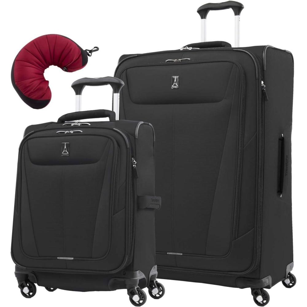 imageTravelpro Maxlite 5 3PC Set Intl CarryOn amp 29 Exp Spinners with Travel Pillow BlackBlack