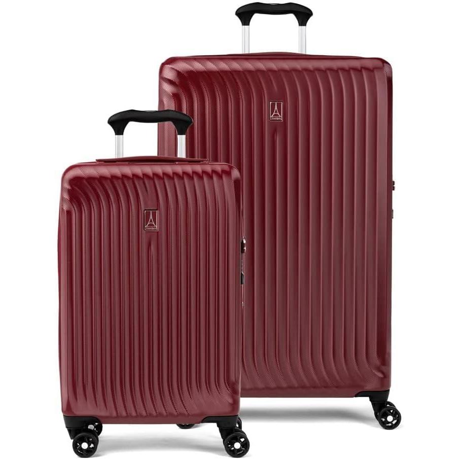 imageTravelpro Maxlite Air Hardside Expandable Checked Luggage 8 Spinner Wheels Lightweight Hard Shell Polycarbonate Suitcase Ensign Blue Checked Medium 25InchCabernet
