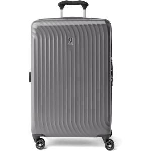 Travelpro Maxlite Air Hardside Expandable Checked Luggage, 8 Spinner Wheels, Lightweight Hard Shell Polycarbonate Suitcase, Ensign Blue, Checked Medium 25-Inch(Shadow Grey)