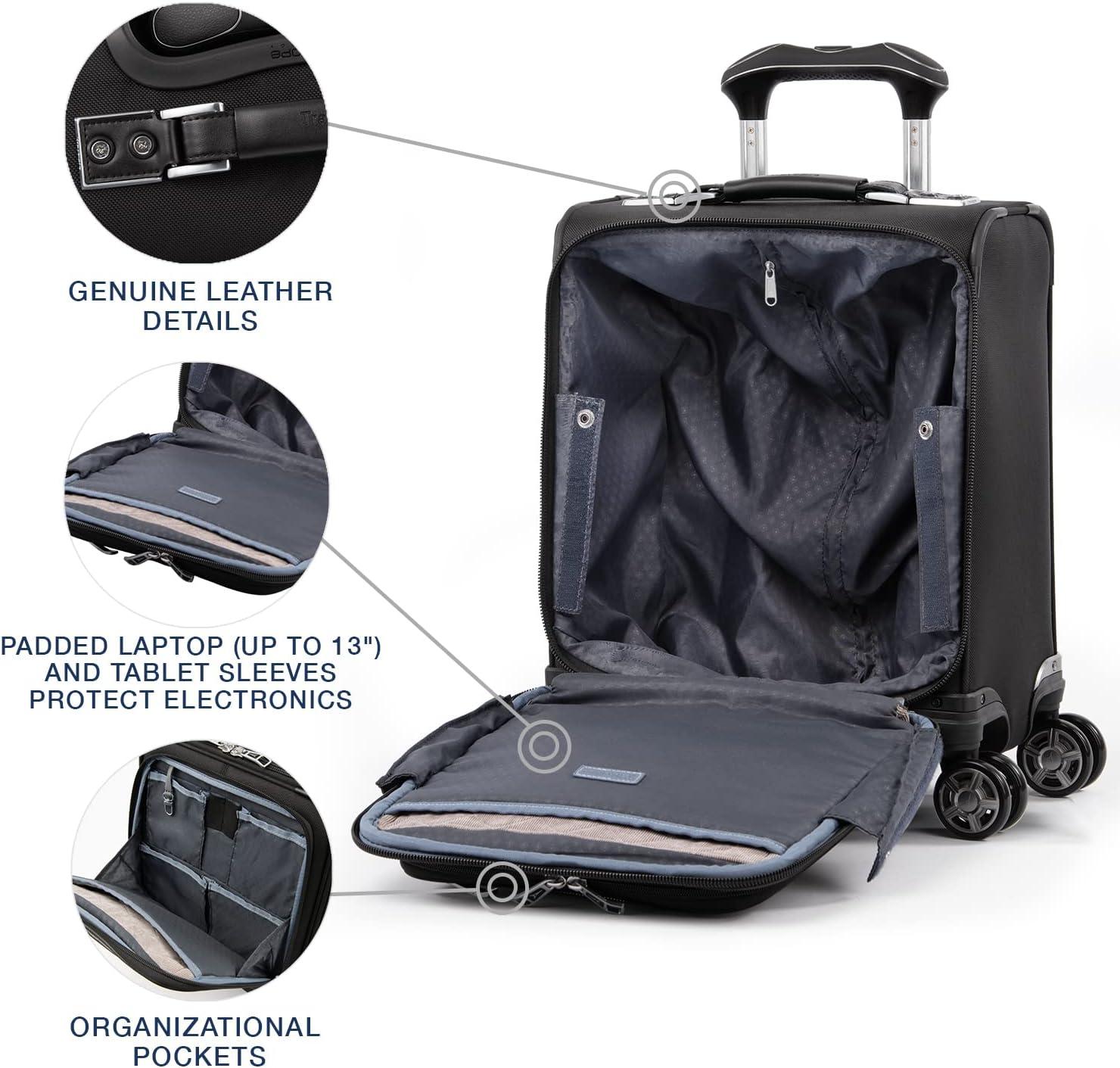 imageTravelpro Platinum Elite Underseat Spinner Tote Bag with USB PortShadow Black