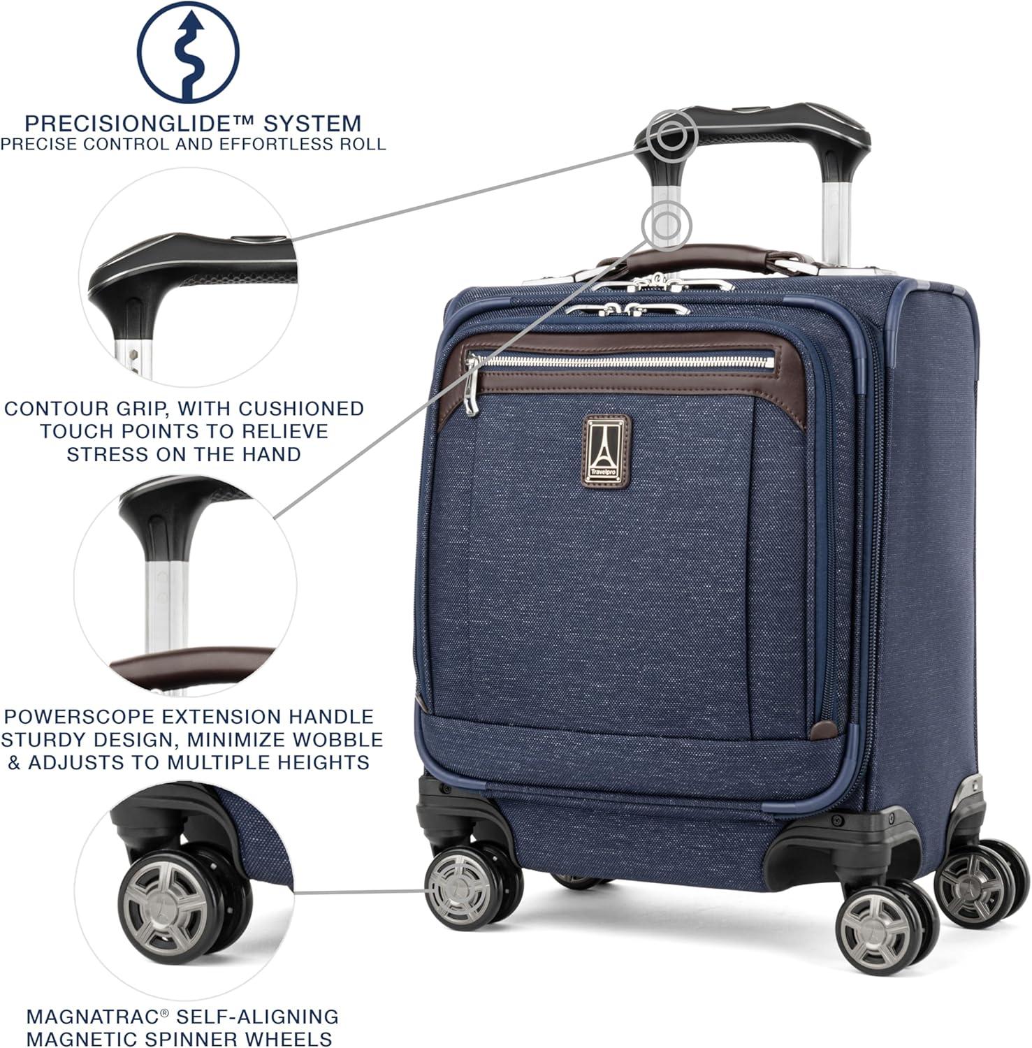 imageTravelpro Platinum Elite Underseat Spinner Tote Bag with USB PortTrue Navy Blue