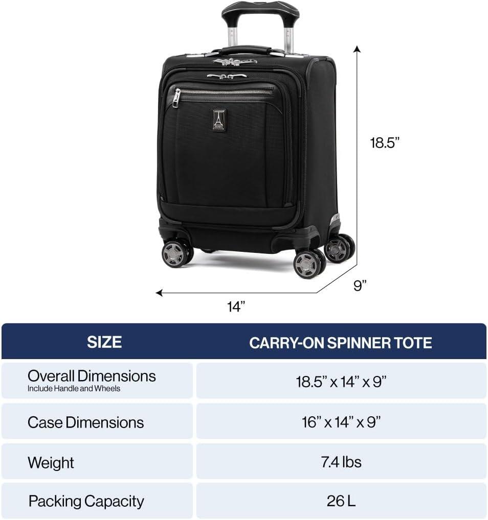 imageTravelpro Platinum Elite Underseat Spinner Tote Bag with USB PortTrue Navy Blue
