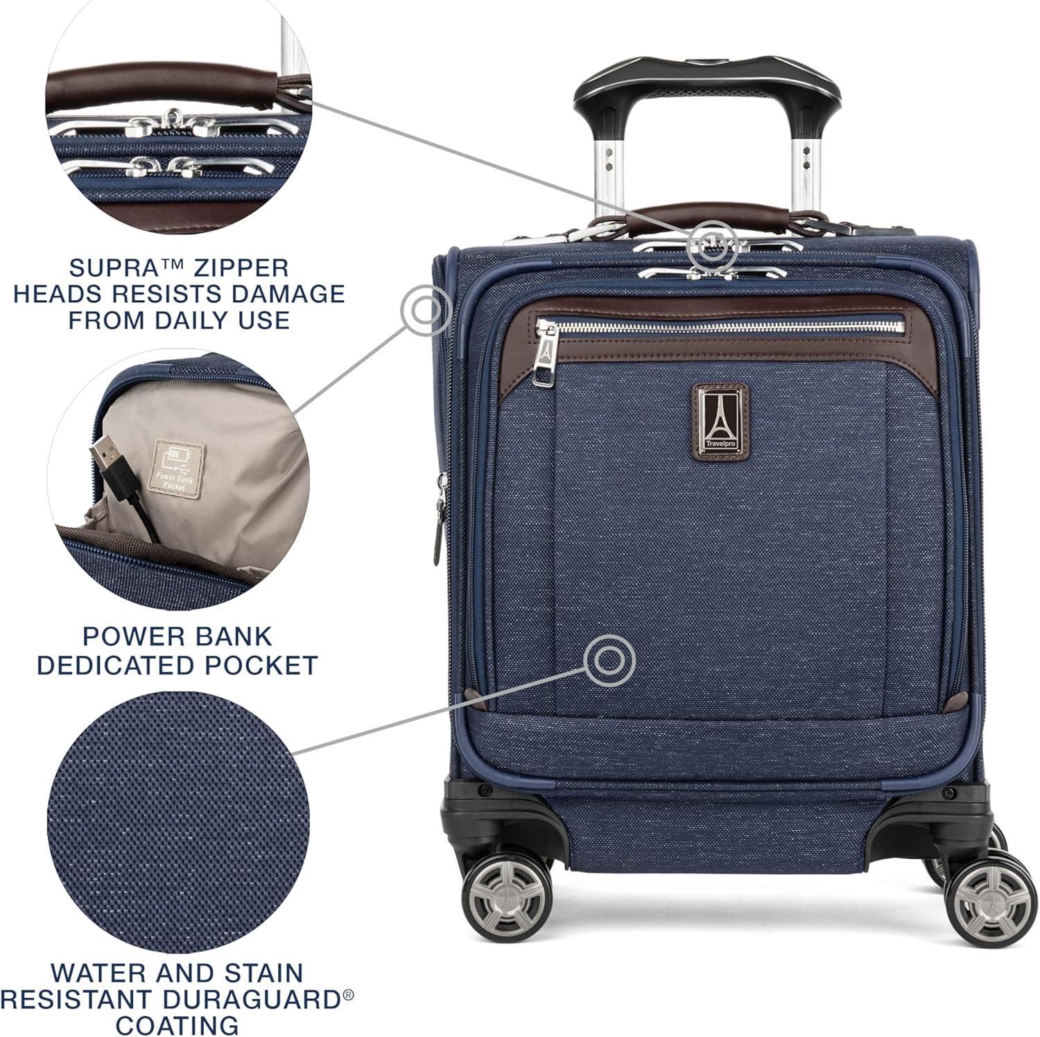 imageTravelpro Platinum Elite Underseat Spinner Tote Bag with USB PortTrue Navy Blue